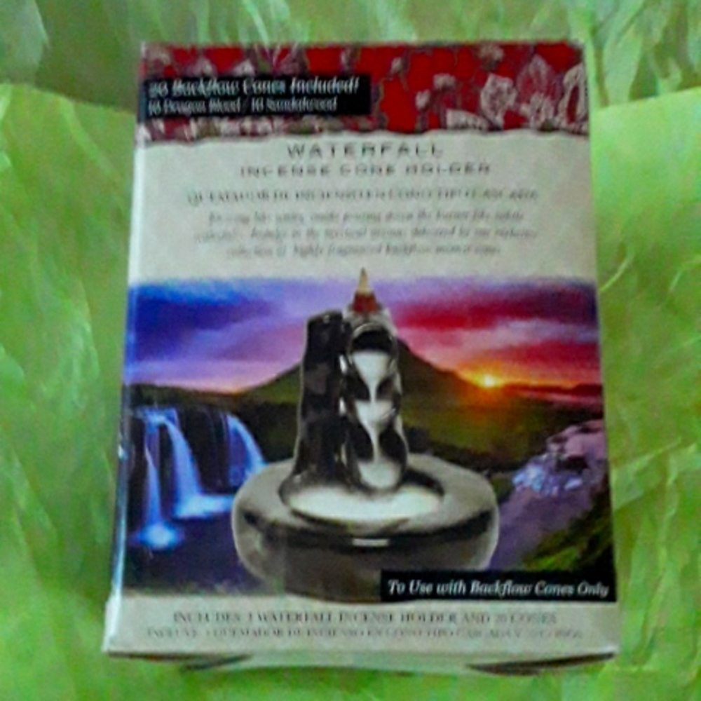Waterfall look incense burner.